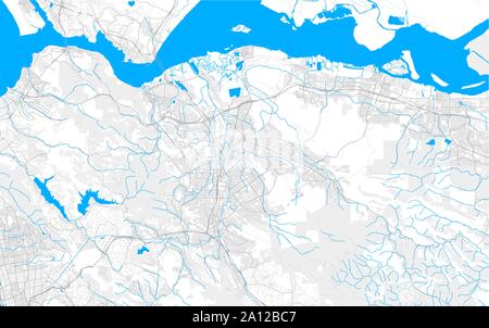 Rich detailed vector area map of Concord, California, USA. Map template for home decor. Stock Vector