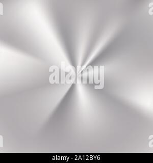 Silver Radial Gradient. Metallic foil surface. Silver realistic texture. Vector illustration Stock Vector