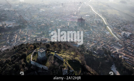 Monselice aerial view Monselice Veneto Italy Stock Photo - Alamy