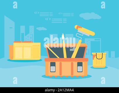 data folder with webpage under cosntruction vector illustration design Stock Vector
