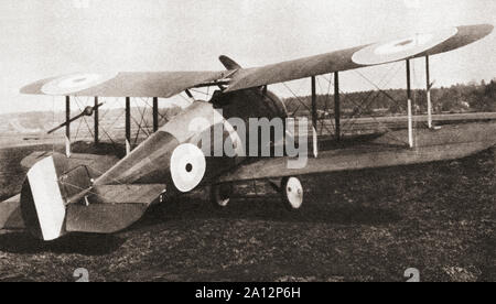 The Sopwith 7F.1 Snipe British single-seat biplane fighter of the Royal Air Force, RAF, during World War One.  From The Pageant of the Century, published 1934. Stock Photo