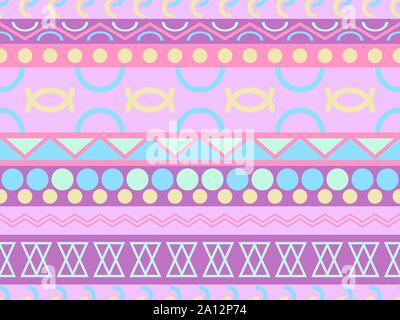 Ethnic seamless pattern. Tribal textiles, hippie fashion style for fabric, clothing and wallpaper. Vector illustration Stock Vector