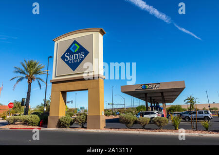 Sams Club sign and gas station in Henderson Nevada USA Stock Photo