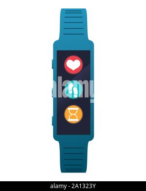 smart watch technology with applications menu vector illustration design Stock Vector