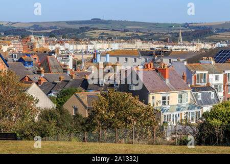 seaside resort and town of weymouth, south coast, england, uk, gb Stock Photo