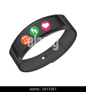 smart watch technology with applications menu vector illustration design Stock Vector