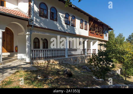 RUEN MONASTERY, BULGARIA - OCTOBER 6, 2018: Ruen Monastery St. John of Rila in Vlahina Mountain, Kyustendil Region, Bulgaria Stock Photo