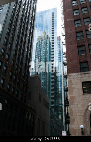 Modern city life. Reflections on the surfaces. Skyscrapers of Chicago Stock Photo