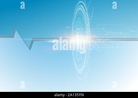 medical background and futuristic technology of medical science Stock Photo