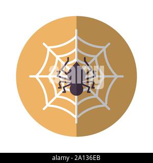 spiderweb halloween line style icon Stock Vector