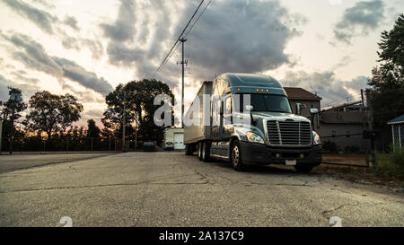 Freight truck industry. Volvo truck in Chicago Stock Photo