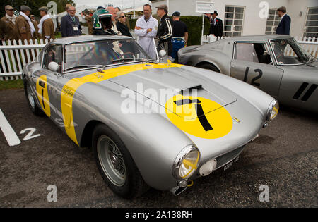 1960 Ferrari 250 GT SWB/C driven by Vincent Gaye & Joe Twyman in the Kinrara Trophy race at The Goodwood Revival 13th Sept 2019 in Chichester, England Stock Photo