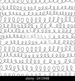 Abstract hand draw lines pattern in black and white. Concept composig with lines and circles. Stock Vector