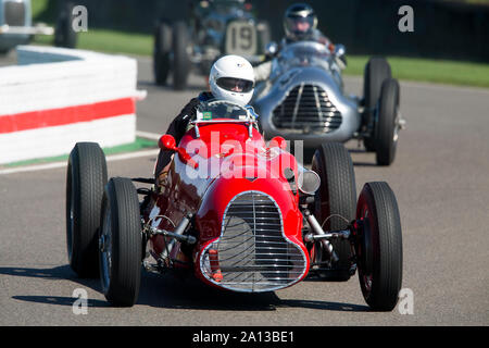 1948 Alvis Goodwin Special driven by Alex Simpson in the Goodwood Trophy race  at The Goodwood Revival 13th Sept 2019 in Chichester, England.  Copyrig Stock Photo