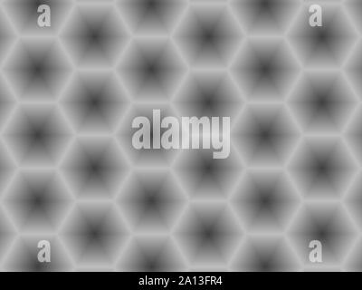 Abstract contemporary background, modern monochrome geometric gradient gray hexagons Stock Photo