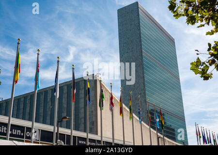United Nations Headquarters Building in New York City, USA