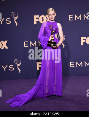 September 22, 2019, Los Angeles, California, USA: Julia Garner at the Emmy Awards 2019: PRESS ROOM at the Microsoft Theater. CA (Credit Image: © Kay Blake/ZUMA Wire) Stock Photo