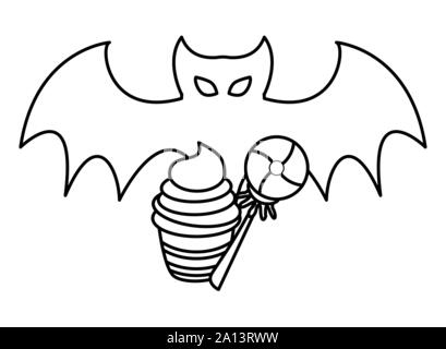 Flying Bat Halloween Cartoon Colored Clipart Stock Vector Image & Art ...