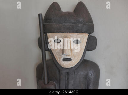 Statue from the ancient ruins of Chan Chan, Trujillo, Peru Stock Photo