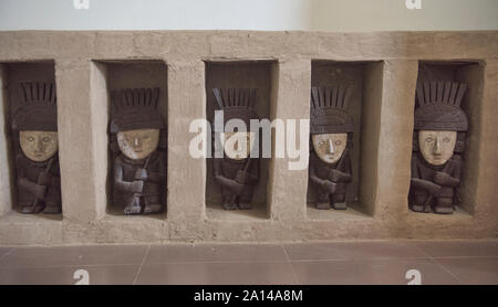 Statues from the ancient ruins of Chan Chan, Trujillo, Peru Stock Photo