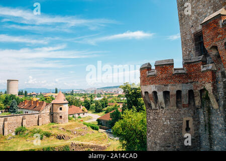 Medieval Corvin Castle (Hunyad Castle) in Hunedoara, Romania Stock Photo