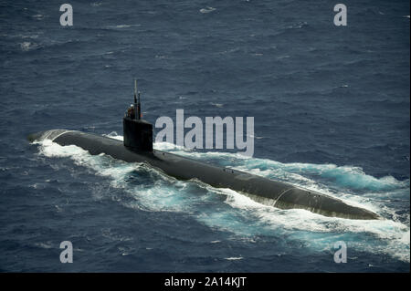 Los Angeles-class fast-attack submarine USS Cheyenne. Stock Photo
