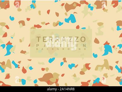 Terazzo background mable modern style art colorful design with space for your text. vector illustration Stock Vector