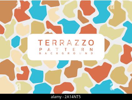 Terrazzo clean background modern pattern design art concept with space for your text. vector illustration Stock Vector