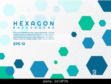 Hexagon style modern background geometric shape design with space for your text. vector illustration Stock Vector