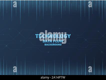 Technology background data flow modern style digital design space for your text. vector illustration Stock Vector