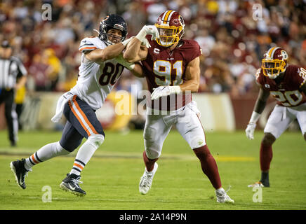 Washington Redskins outside linebacker Ryan Kerrigan 91 sheds