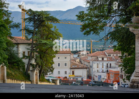 Scenic sight in Villalago, province of L'Aquila in the Abruzzo region of Italy Stock Photo