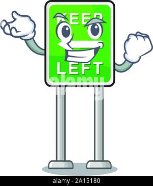 Businessman Keep left cartoon isolated the mascot Stock Vector Image ...