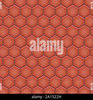 Seamless pattern of hex cobblestone pavement Stock Vector
