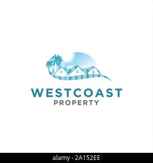 Modern property logo for bay area Stock Vector