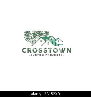 home and leaf for natural logo property Stock Vector