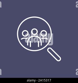 Employee icon. Recruitment sign. Headhunting. We are hiring symbol business people icon simple line flat illustration. Stock Vector
