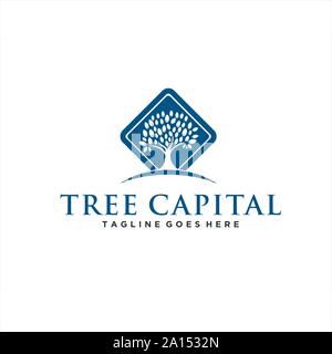 Simple Negative for oak tree Stock Vector