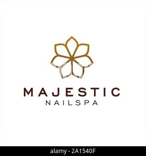 lotus line art Stock Vector