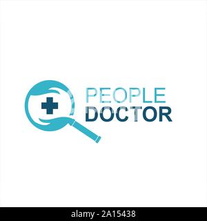 modern logo for research doctor Stock Vector