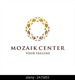 Center circle mosaic Stock Vector