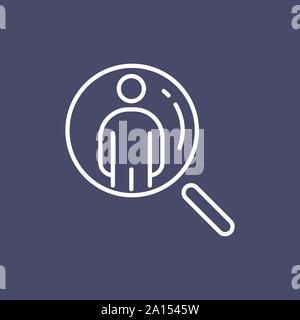 Employee icon. Recruitment sign. Headhunting. We are hiring symbol business people icon simple line flat illustration. Stock Vector