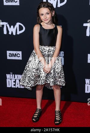 Hollywood, United States. 23rd Sep, 2019. HOLLYWOOD, LOS ANGELES, CALIFORNIA, USA - SEPTEMBER 23: Cailey Fleming arrives at the Los Angeles Special Screening Of AMC's 'The Walking Dead' Season 10 held at the TCL Chinese Theatre IMAX on September 23, 2019 in Hollywood, Los Angeles, California, United States. (Photo by Xavier Collin/Image Press Agency) Credit: Image Press Agency/Alamy Live News Stock Photo