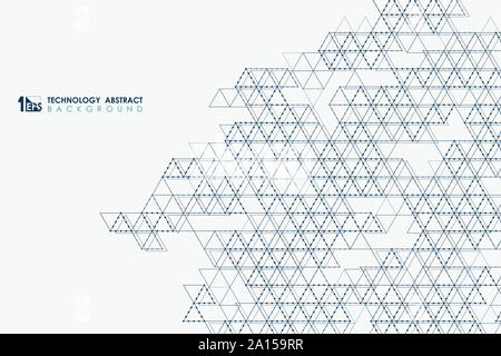 Abstract triangle technology of modern design for cover background. You can use for print, ad, artwork, template, art element. illustration vector eps Stock Vector