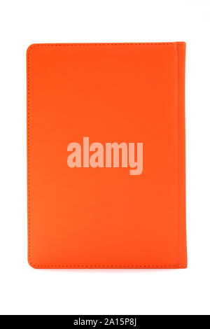 Orange diary isolated on white background Stock Photo