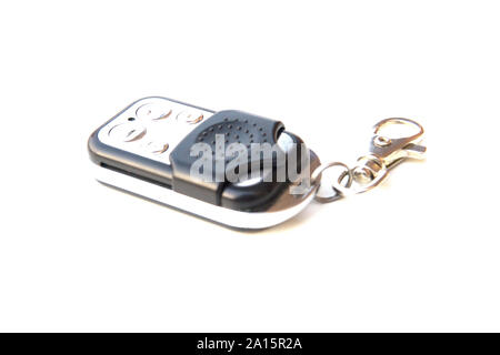 Automatic door remote with keychain isolated on a white background Stock Photo