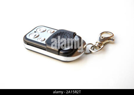Automatic door remote with keychain isolated on a white background Stock Photo