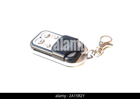 Automatic door remote with keychain isolated on a white background Stock Photo
