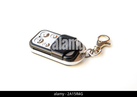Automatic door remote with keychain isolated on a white background Stock Photo