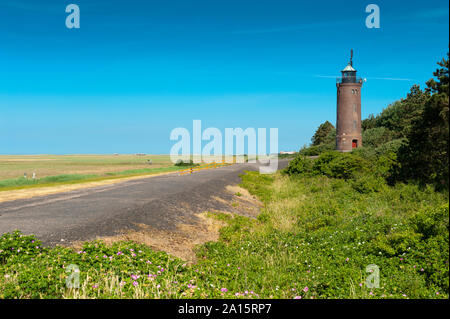 Germany, Schleswig-Holstein, Sankt Peter-Ording, Lighthouse in Sankt Peter-Boehl Stock Photo